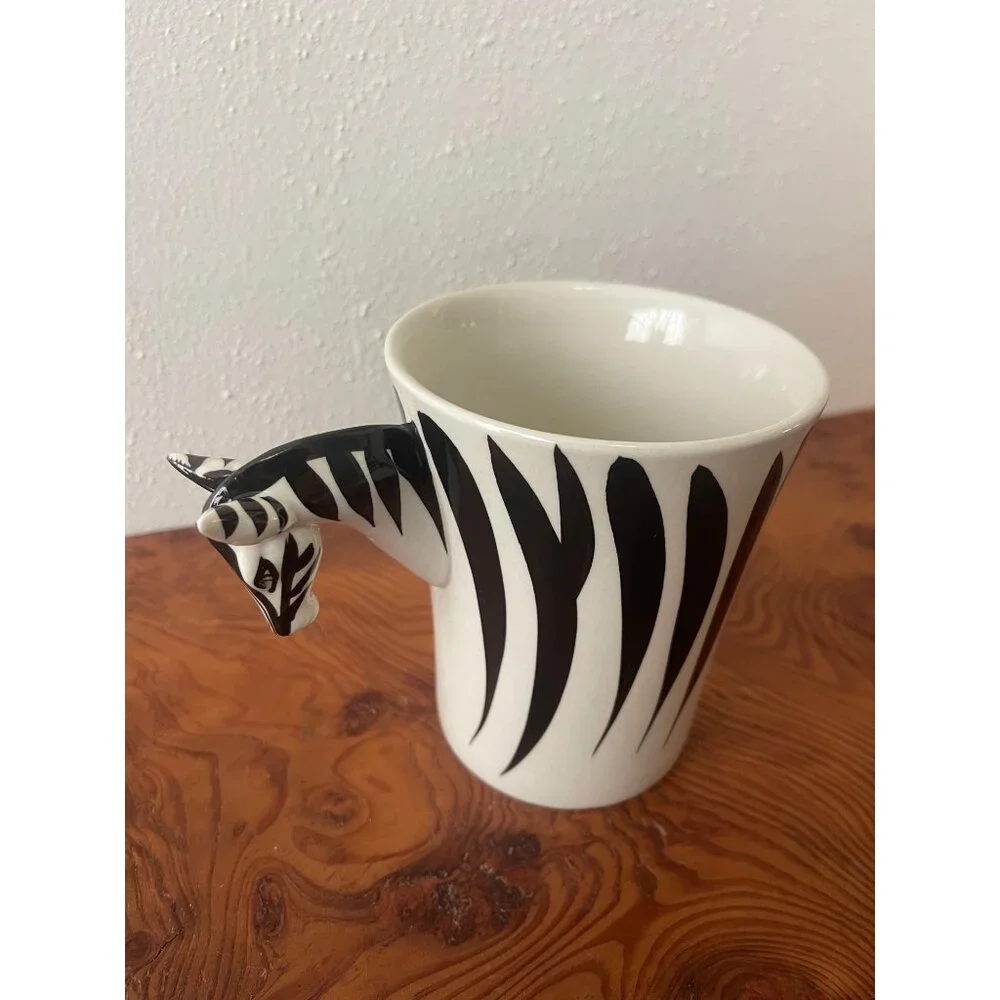Hand Painted Pier 1 Imports Zebra Coffee/Tea Mug